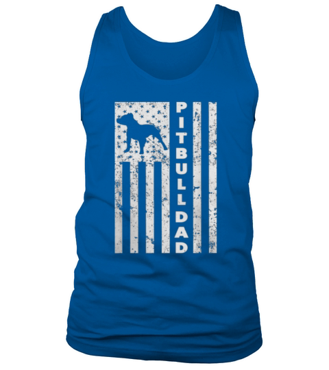 American Pitbull Dad Us Flag shirt Tank Top Unisex