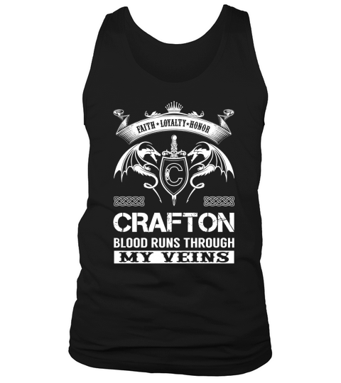 CRAFTON Last Name, Surname Tshirt Tank Top Unisex