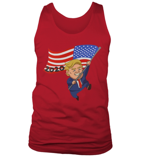 Donald Trump hold American flag USA 2020 - Coffee Mug (colored) Tank Top Unisex