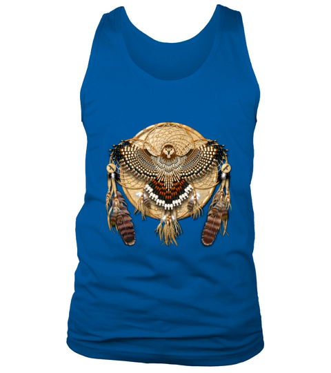Funny Vintage Tshirt for Red-Tailed Hawk Native American Mandala - Mens Premium T-Shirt Tank Top Unisex