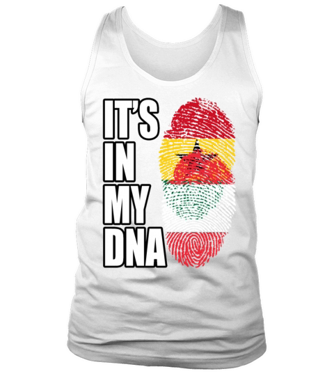 Ghanaian And Austrian Mix Heritage DNA Flag Tank Top Unisex