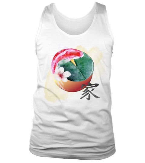 Japanese Koi Cherry Blossom Graphic Art Tank Top Unisex