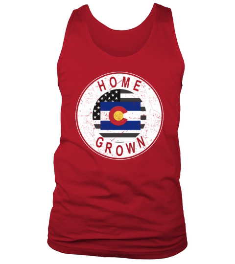 Land Map America US Flag Home Grown Colorado Tank Top Unisex