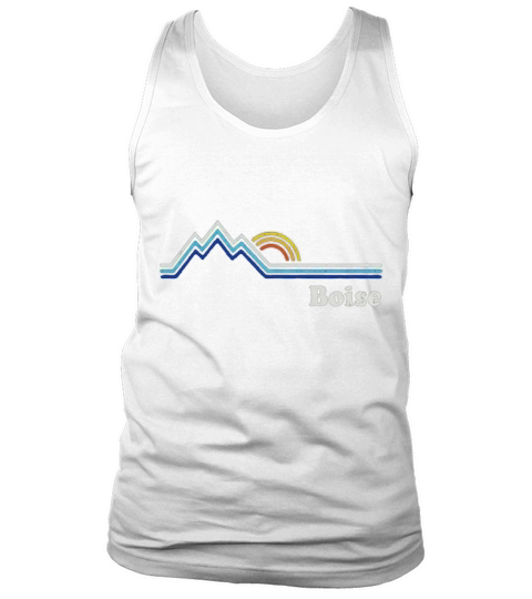 Retro Boise Idaho T Shirt Vintage Sunrise Mountains Tee Desi Tank Top Unisex