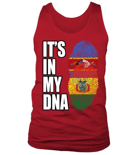 Swazi And Bolivian Vintage Heritage DNA Flag Tank Top Unisex