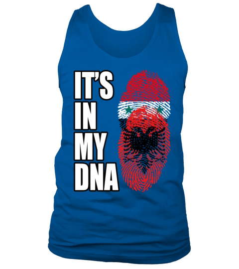 Syrian And Albanian Vintage Heritage DNA Flag Tank Top Unisex