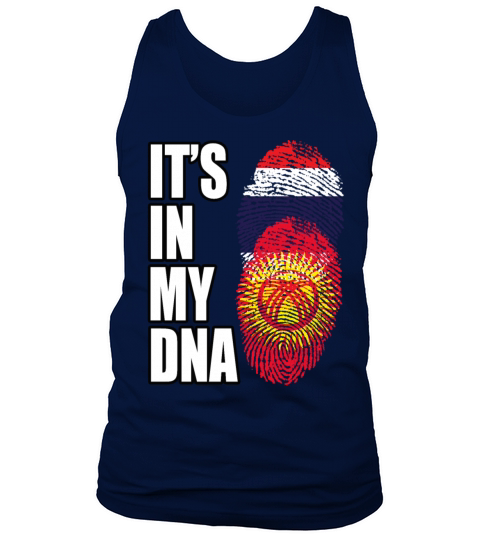 Thai And Kyrgyzstani Vintage Heritage DNA Flag Tank Top Unisex