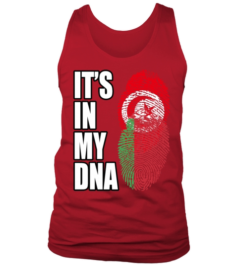 Tunisian And Belarusian Mix Heritage DNA Flag Tank Top Unisex