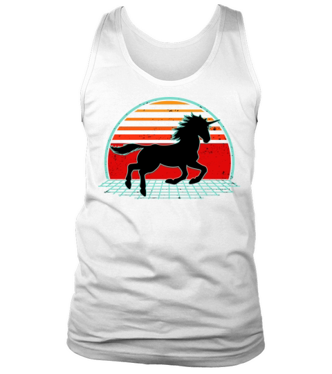 Unicorn Retro Vintage 80s Horse Lover Tank Top Unisex