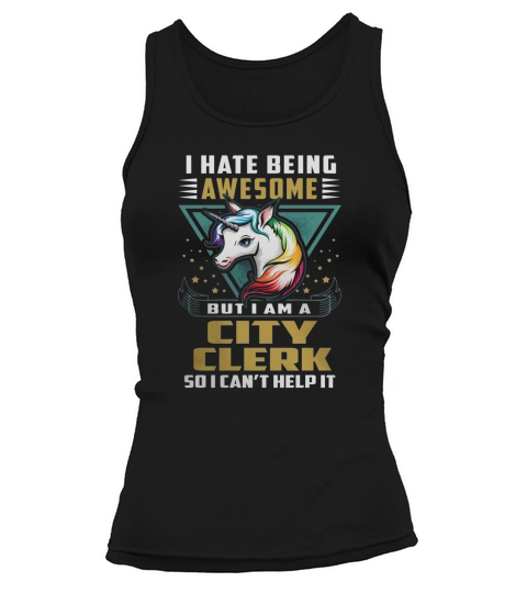 CITY CLERK Job Unicorn Tank top Woman