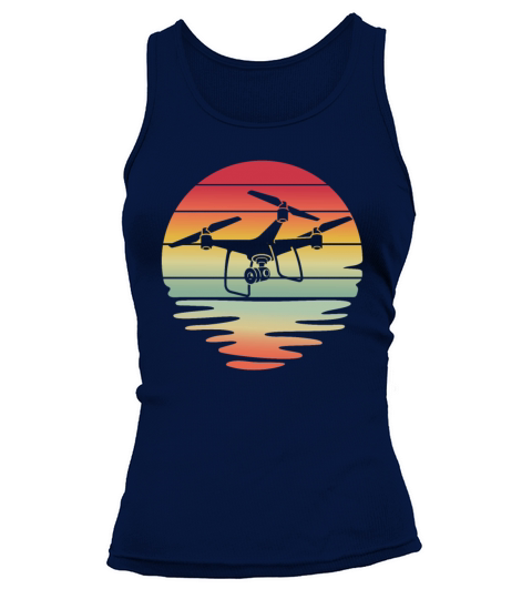 Drone Vintage Sunset Tank top Woman
