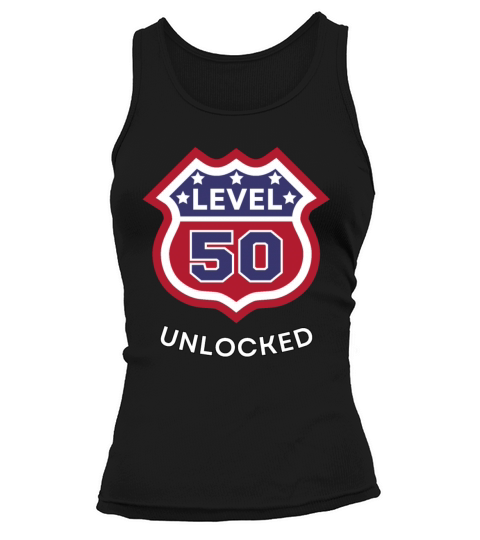 Funny 50th Birthday level 50 unlocked Tank top Woman