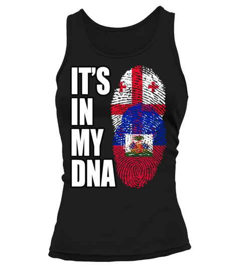 Georgian And Haitian Mix Heritage DNA Flag Tank top Woman