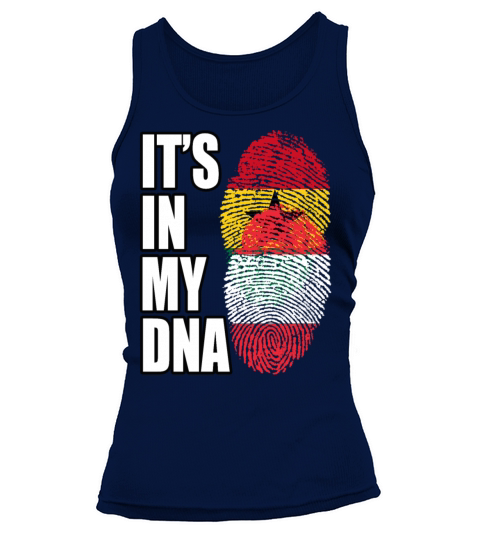 Ghanaian And Austrian Mix Heritage DNA Flag Tank top Woman
