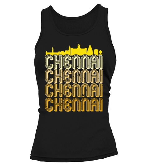 Madras Chennai Yellow Vintage Tamil Design Tank top Woman