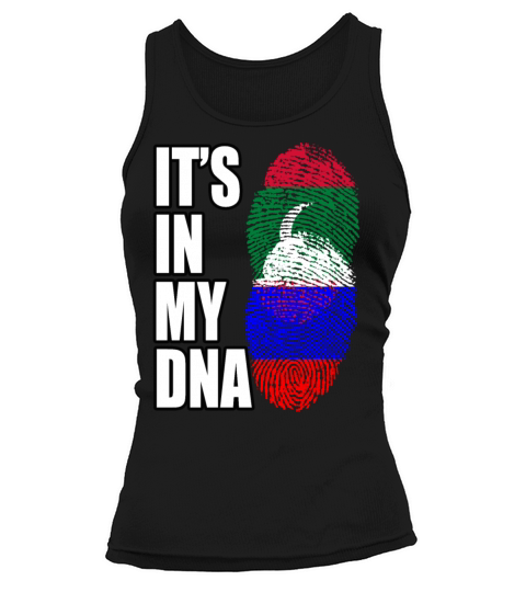 Maldivian And Russian Mix Heritage DNA Flag Tank top Woman