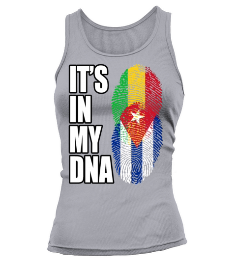 Malian And Cuban Mix Heritage DNA Flag Tank top Woman