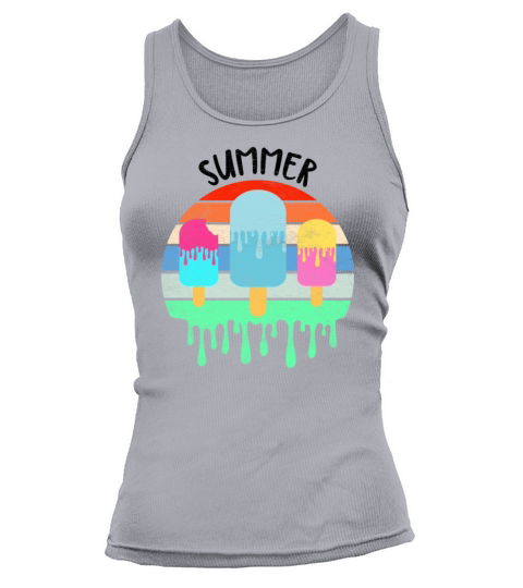 Melting Ice Cream Hot Summer Vacation Retro Vintag Tank top Woman
