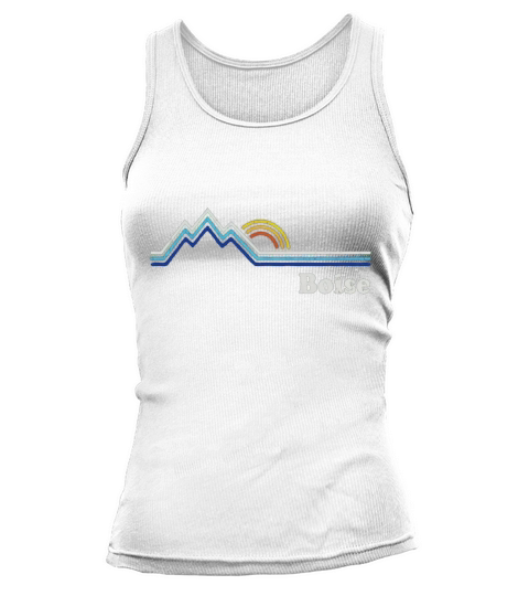 Retro Boise Idaho T Shirt Vintage Sunrise Mountains Tee Desi Tank top Woman