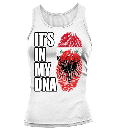 Syrian And Albanian Vintage Heritage DNA Flag Tank top Woman