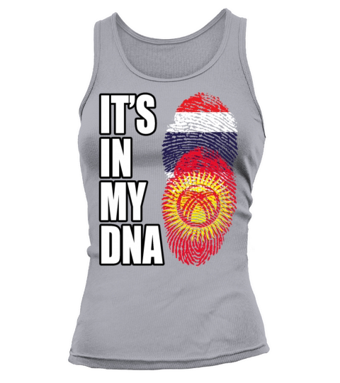 Thai And Kyrgyzstani Vintage Heritage DNA Flag Tank top Woman