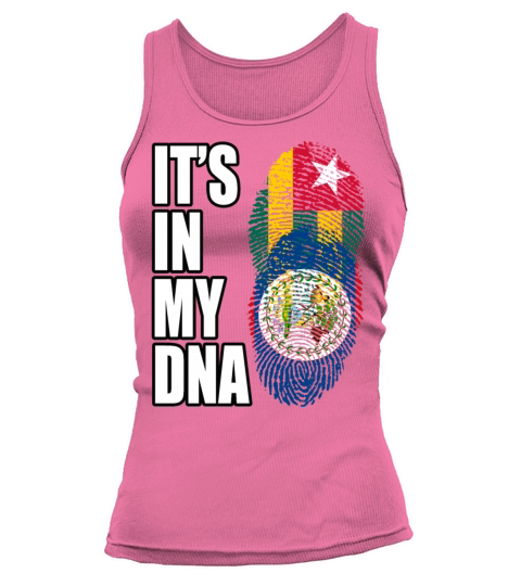 Togolese And Belizean Mix Heritage DNA Flag Tank top Woman