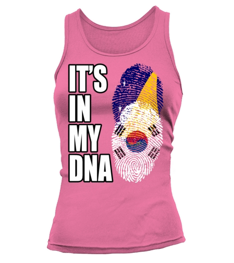 Tokelauan And South Korean Mix Heritage DNA Flag Tank top Woman