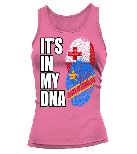 Tongan And Congolese Mix Heritage DNA Flag Tank top Woman