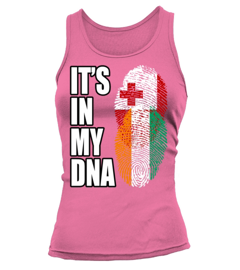Tongan And Ivorian Mix Heritage DNA Flag Tank top Woman