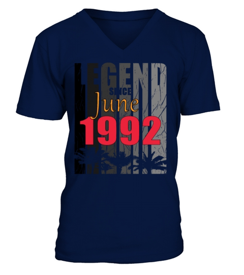 1992 vintage born in June gift V-Neck T-shirt