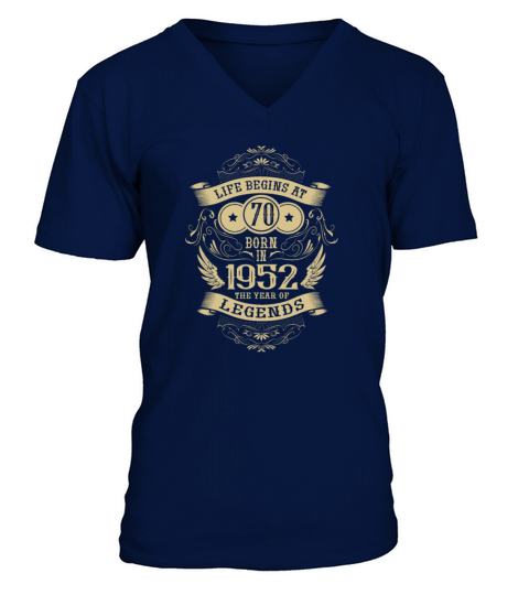 70th Birthday Gifts Vintage 1952 Sayings V-Neck T-shirt
