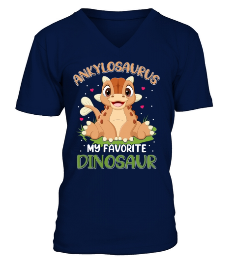 Ankylosaurus my favorite dinosaur V-Neck T-shirt