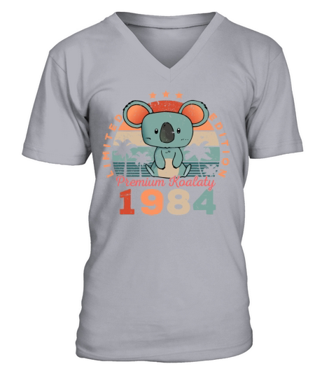 Birth Year 1984 Birthday Gift Koala Bear Koalas V-Neck T-shirt