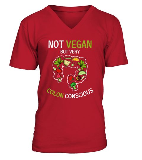 Colon Conscious Fit and Healthy Person Gift V-Neck T-shirt