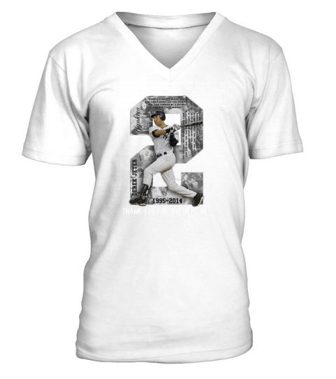 Derek Jeter Thank you for the memories V-Neck T-shirt