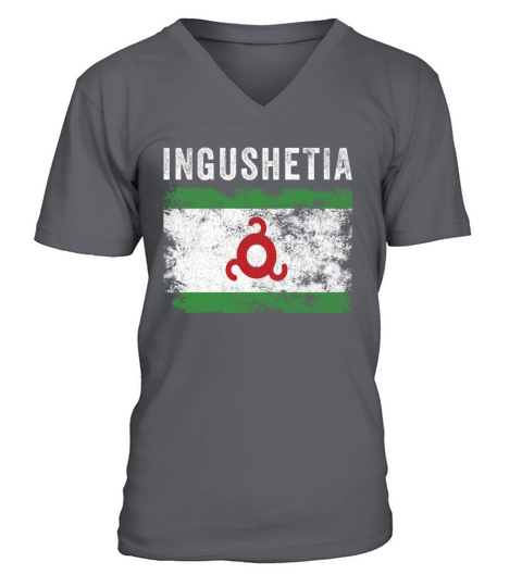 Ingushetia Flag Distressed - Ingush Flag V-Neck T-shirt