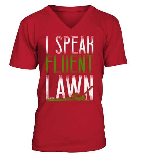 Lawn Mower Mowing Dad Father V-Neck T-shirt