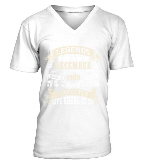 Legends Were Born In December V-Neck T-shirt