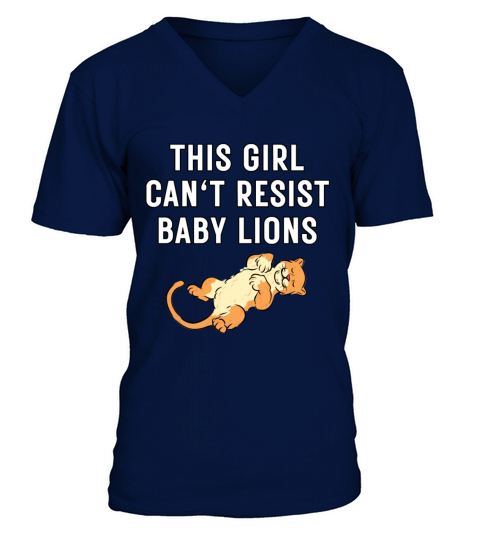 Lion Girl Animal Lover V-Neck T-shirt