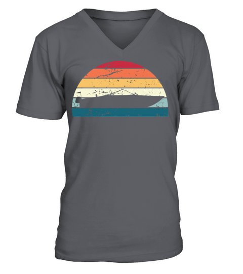 Retro Motorboating Sunset Vintage Motorboating V-Neck T-shirt