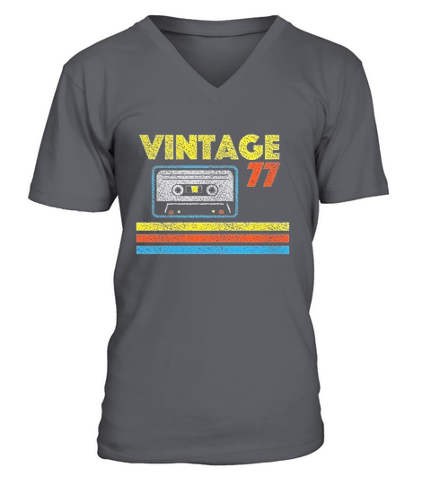 Vintage 77 Birthday Tshirt V-Neck T-shirt