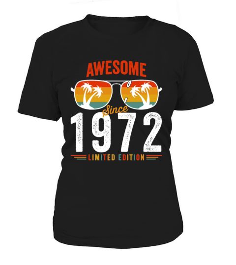Awesome Since 1972 Birthday Retro Vintage 50 51 Ye Women's T-Shirt