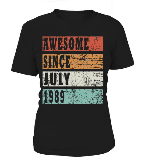July 1989 birthday greeting retro design Women's T-Shirt