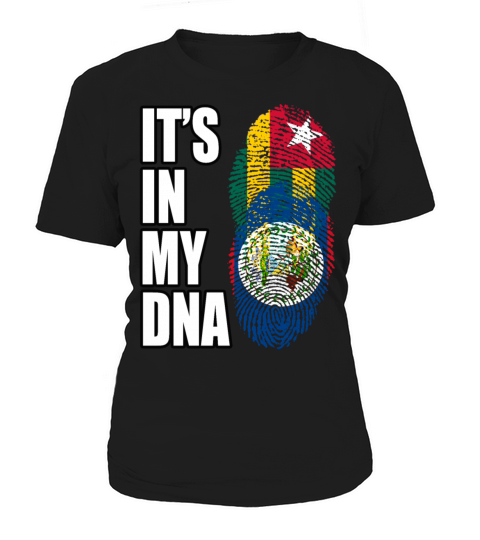 Togolese And Belizean Mix Heritage DNA Flag Women's T-Shirt