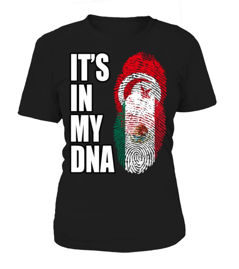 Tunisian And Mexican Mix Heritage DNA Flag Women's T-Shirt