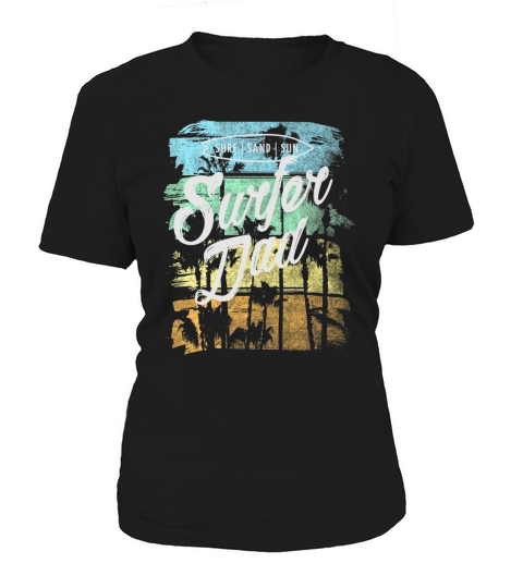 Vintage Surfer Dad Fathers Day Retro Beach Women's T-Shirt