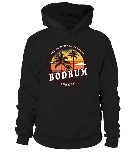 Bodrum Turkey Vintage Beach Design Hoodie Unisex