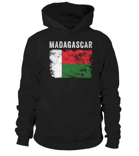 Madagascar Flag Distressed Malagasy Flag Hoodie Unisex