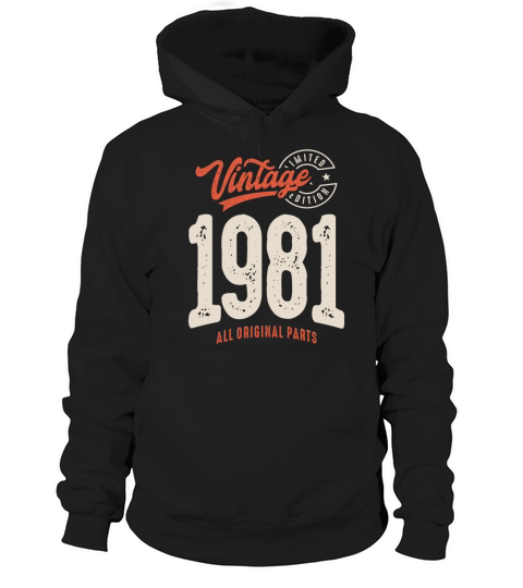 Vintage Born in 1981 - 41st Birthday Retro Hoodie Unisex