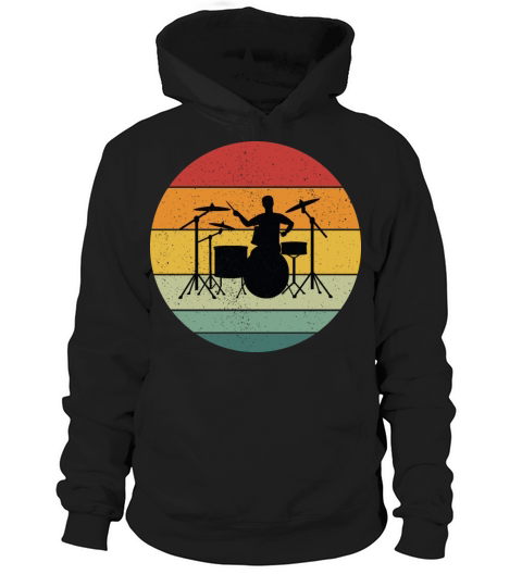 Vintage Retro Drums Vintage Music Hoodie Unisex